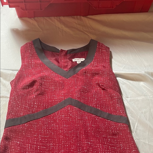 Merona Red and Gray Sleeveless Dress - Picture 3 of 16